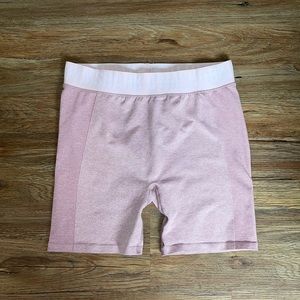 GYMSHARK Light Pink Athletic Set *BIKER SHORTS*